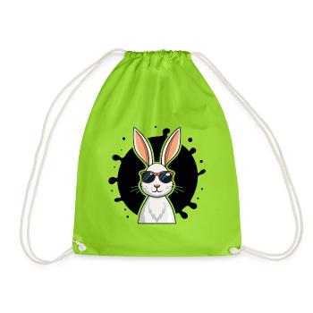 Chic Bunny Cartoon-Sonnenbrille - Turnbeutel - Neongrün - Vorne