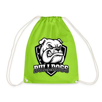 Bulldog Fury Crest Tee - Turnbeutel - Neongrün - Vorne