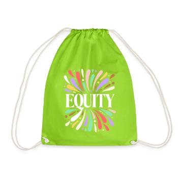 Équité éclat coloré - Sac de sport léger - vert néon - Devant