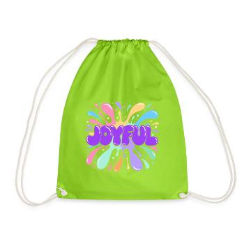 Explosion Joyeuse Couleurs violet - Drawstring Bag - neon green - Front