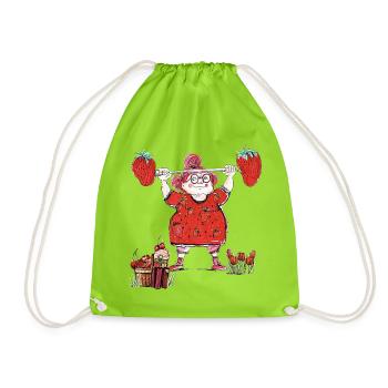 Mrs. Red - Drawstring Bag - neon green - Front