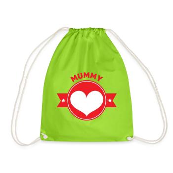 Maman d'Amour - Muttertag - Turnbeutel - Neongrün - Vorne