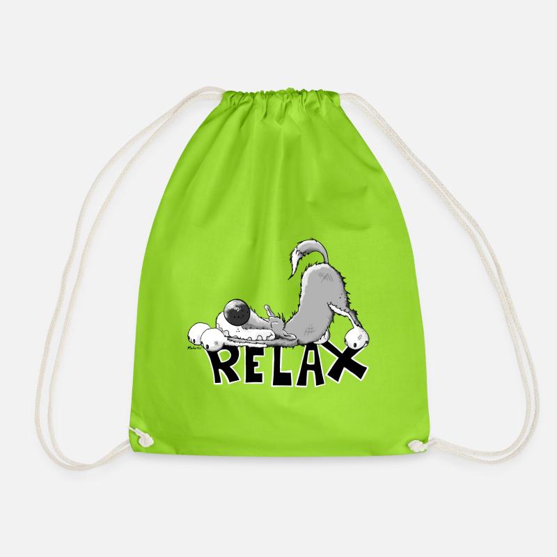 Relax Wolf - Turnbeutel - Neongrün