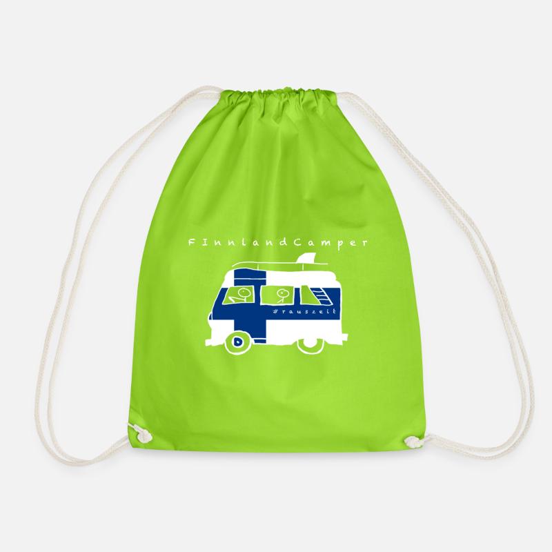 Finnland Camper - Turnbeutel - Neongrün