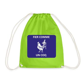 Fier comme un coq - Sac de sport léger - vert néon - Devant