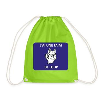 J'ai une faim de loup - Sac de sport léger - vert néon - Devant