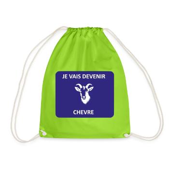 I'm going to become a goat - Drawstring Bag - neon green - Front
