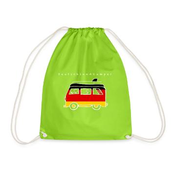DeutschlandCamper - Turnbeutel - Neongrün - Vorne