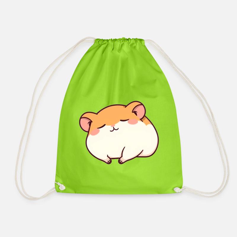Schlafender Hamster - Turnbeutel - Neongrün