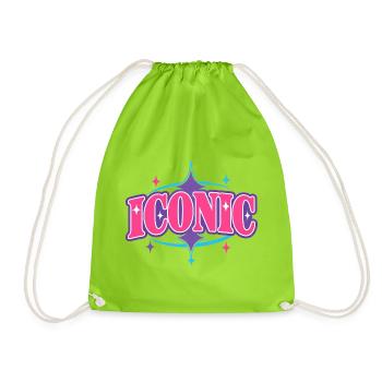 Iconique – Vecteur de déclaration rétro à empattement Gynky Y2K - Sac de sport léger - vert néon - Devant