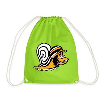 escargot reggae musique rasta cheveux chapeau Jamaïque - Sac de sport léger - vert néon - Devant