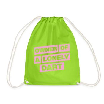 Fléchettes Chemise Sweat à capuche Propriétaire d’une fléchette solitaire - Sac de sport léger - vert néon - Devant