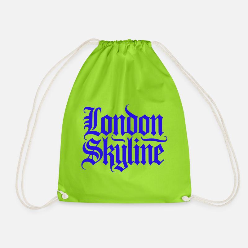 London Skyline - Drawstring Bag - neon green