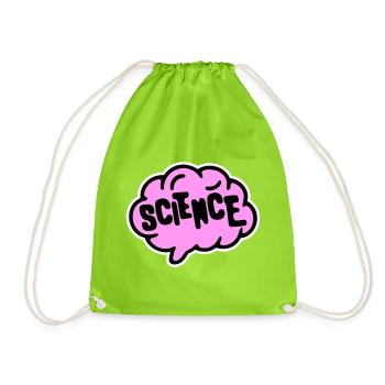 Science Science Statement Nerd Education Saying - Drawstring Bag - neon green - Front