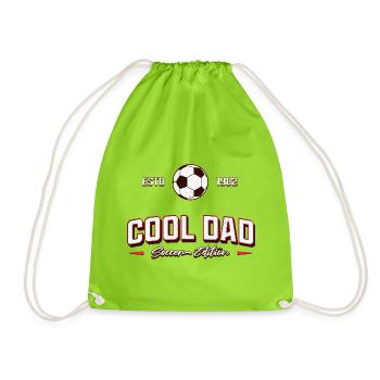 Cool Dad 1982 Fussball Papa Geburtstag Geschenk - Turnbeutel - Neongrün - Vorne