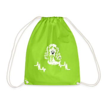 English Springer Spaniel - Lives For The Next Retr - Turnbeutel - Neongrün - Vorne