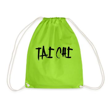 Tai chi - Drawstring Bag - neon green - Front