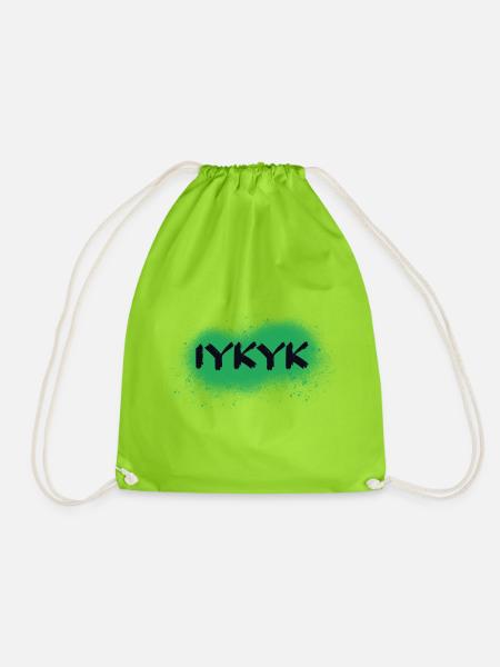 IYKYK - Turnbeutel - Neongrün