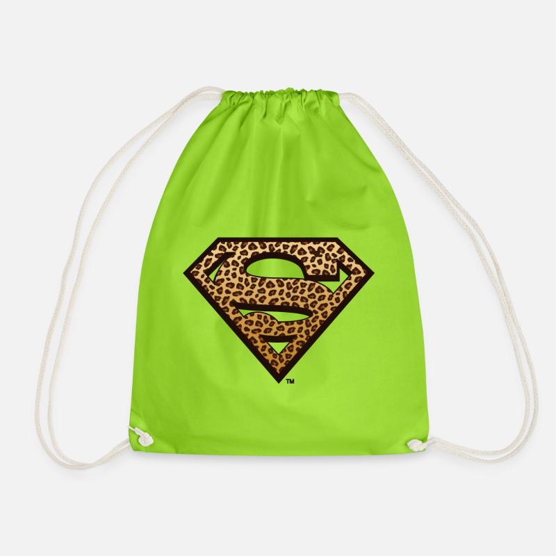 Superman Leoprint Logo - Turnbeutel - Neongrün