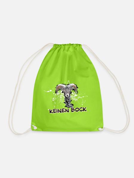 Keinen Bock - Lustlos - Turnbeutel - Neongrün