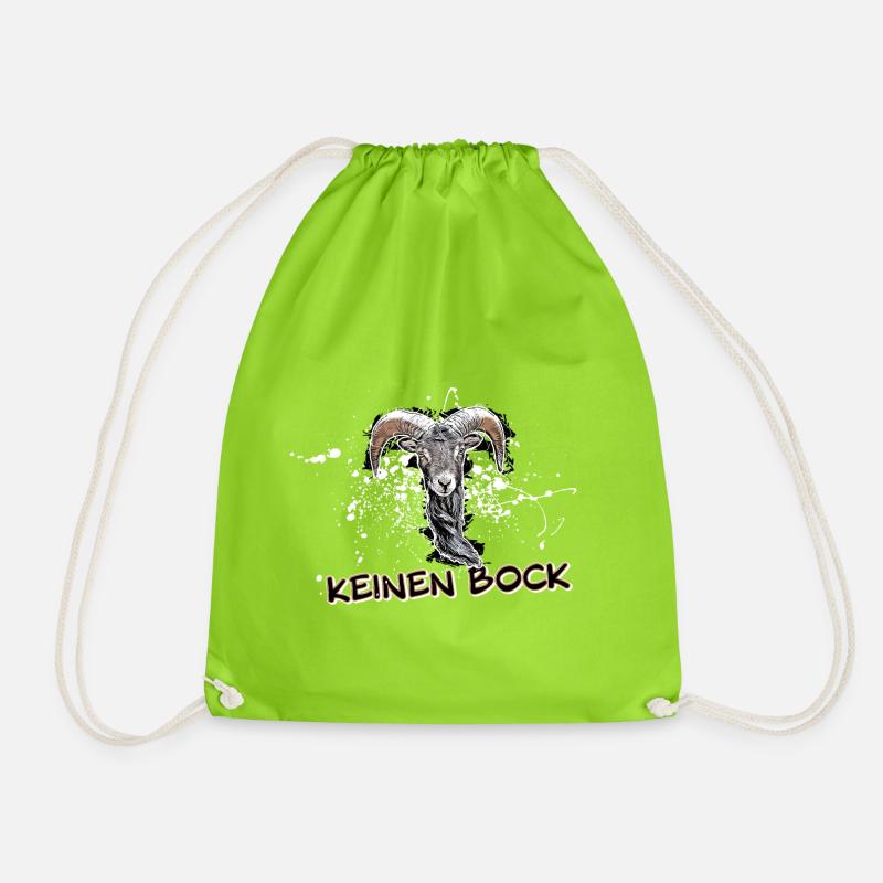 Keinen Bock - Lustlos - Turnbeutel - Neongrün