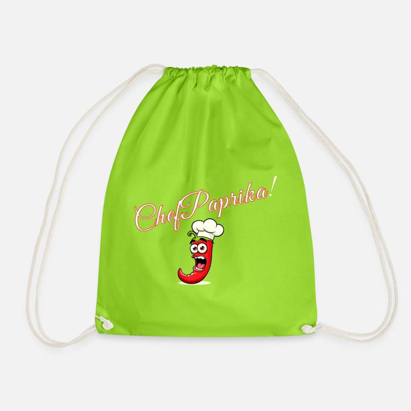 Chef Paprika - Drawstring Bag - neon green