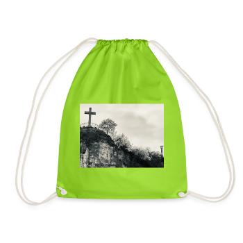 Stone Hill avec croix - Sac de sport léger - vert néon - Devant
