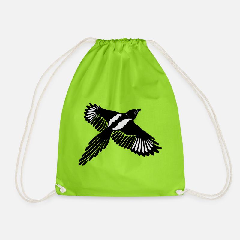 Elster Magpie - Turnbeutel - Neongrün