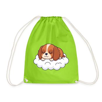 Rêve du chiot sur nuage - Sac de sport léger - vert néon - Devant