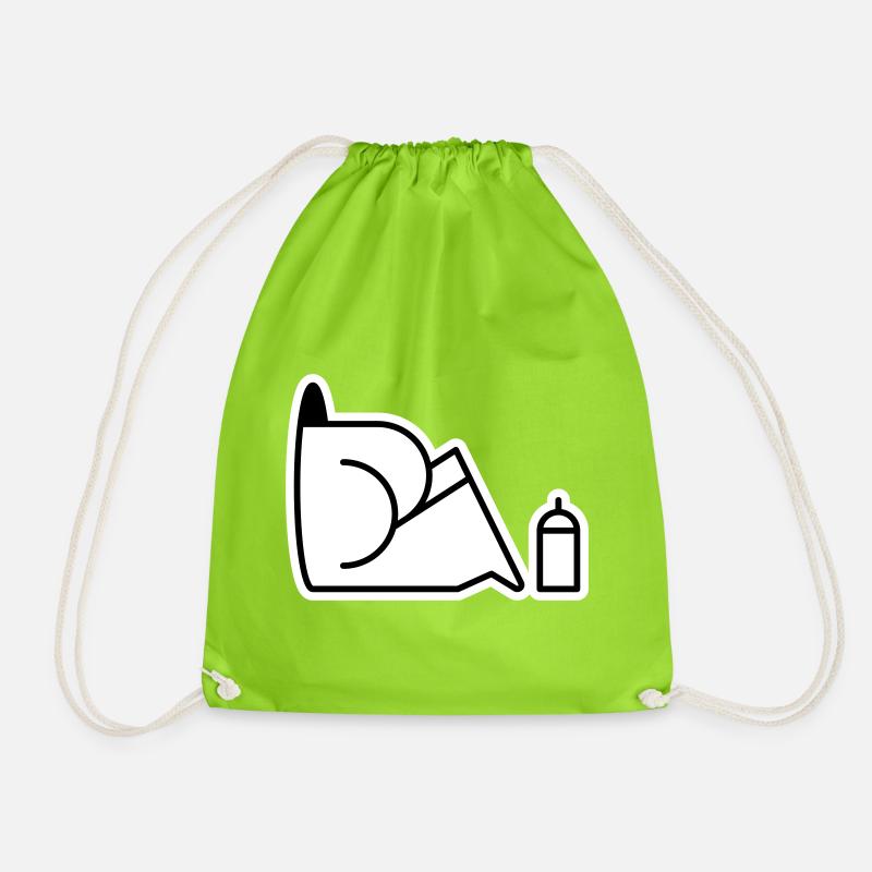 Looking For Cans - Drawstring Bag - neon green