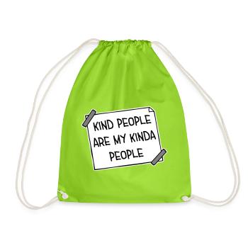 Les gens gentils sont mon genre de gentillesse - Sac de sport léger - vert néon - Devant