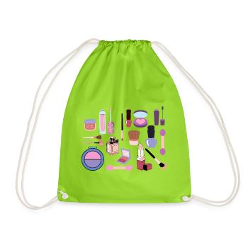 Pastell-Make-up-Kollektion - Turnbeutel - Neongrün - Vorne