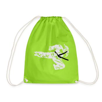 karate_2 - Drawstring Bag - neon green - Front