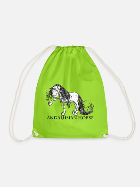 Süßer Andalusier - Turnbeutel - Neongrün