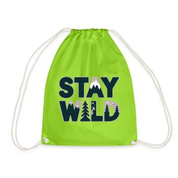 Conception d’aventures en montagne et en forêt - Sac de sport léger - vert néon - Devant