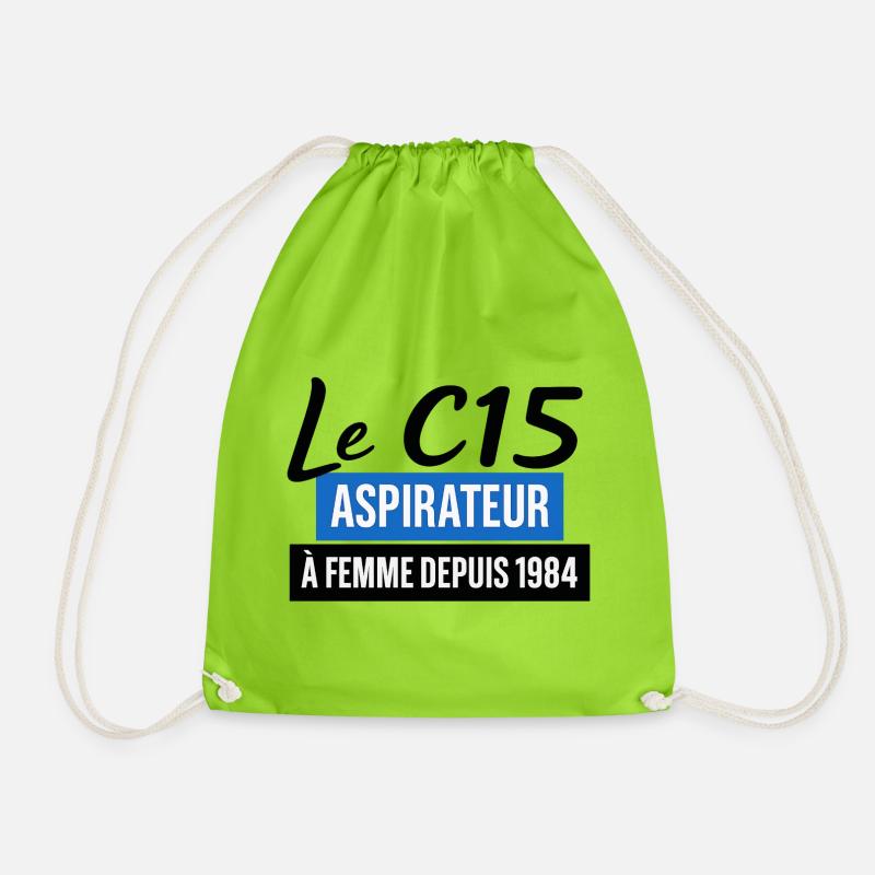 C15 - Drawstring Bag - neon green