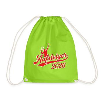 Tennis Promou, équipe Championne de Tennis 2026 - Sac de sport léger - vert néon - Devant