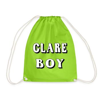 Clare Boy – Conception du comté de Clare - Sac de sport léger - vert néon - Devant