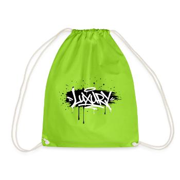 Luxury Graffiti Streetwear Design - Drawstring Bag - neon green - Front