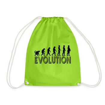 Evolution of man - Für Männer mit Bauch - Turnbeutel - Neongrün - Vorne