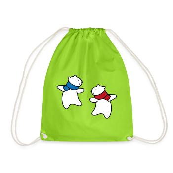 Ours polaires - Sac de sport léger - vert néon - Devant