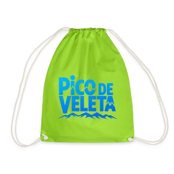 Pico de Veleta Modern Peak Graphic - Drawstring Bag - neon green - Front