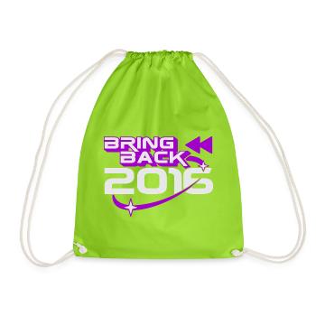 Bring Back 2016 Throwback Internet Nostalgia - Drawstring Bag - neon green - Front