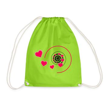 Love - Turnbeutel - Neongrün - Vorne