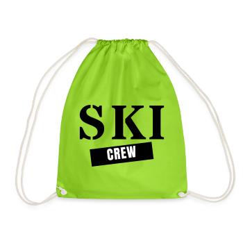 Ski Crew - Skifahrer Skiurlaub Aprés Ski Piste - Turnbeutel - Neongrün - Vorne