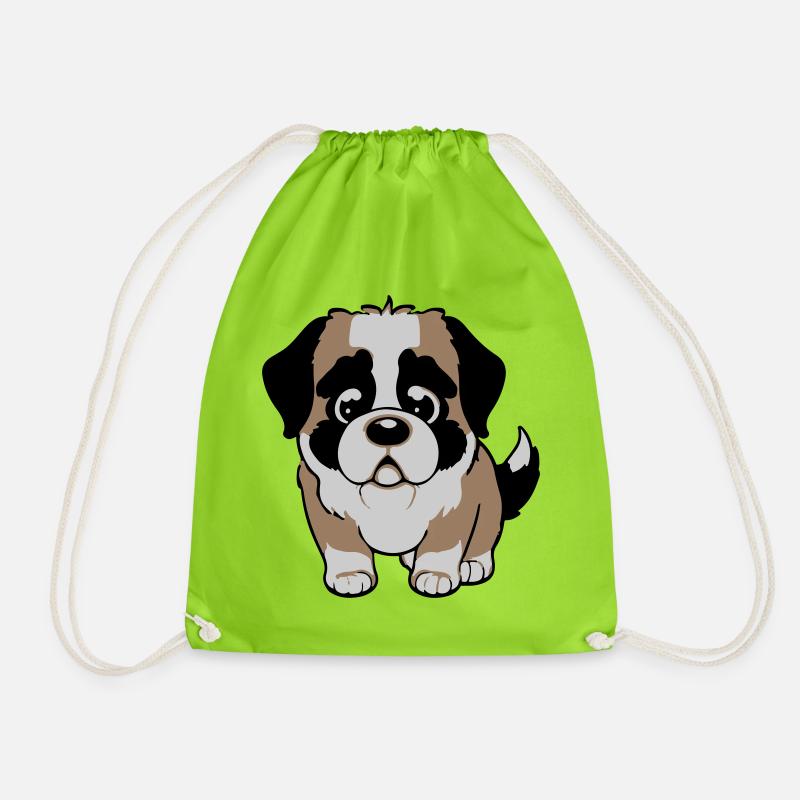 Chien Saint-Bernard - Sac de sport léger - vert néon