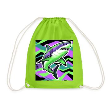 Requin - Sac de sport léger - vert néon - Devant