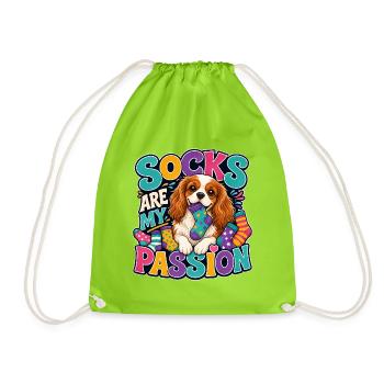 Kavallerier King Charles Spaniel - Turnbeutel - Neongrün - Vorne