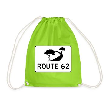 garden route - Drawstring Bag - neon green - Front
