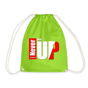 Ne jamais abandonner - Sac de sport léger - vert néon - Devant
